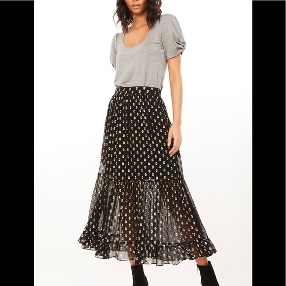 Generation Love Selena Skirt in Black/Silver Size S - Picture 6 of 11